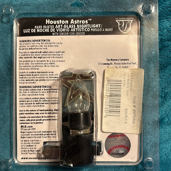 Houston Astros | 2009 Hand-Painted Art Glass Nightlight - NEW OLD STOCK - Picture 3 of 5